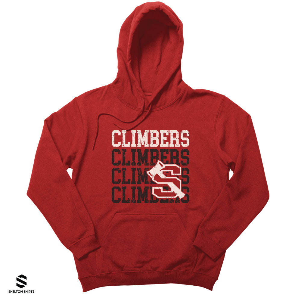 Climbers Quatro Distressed Logo Hoodie