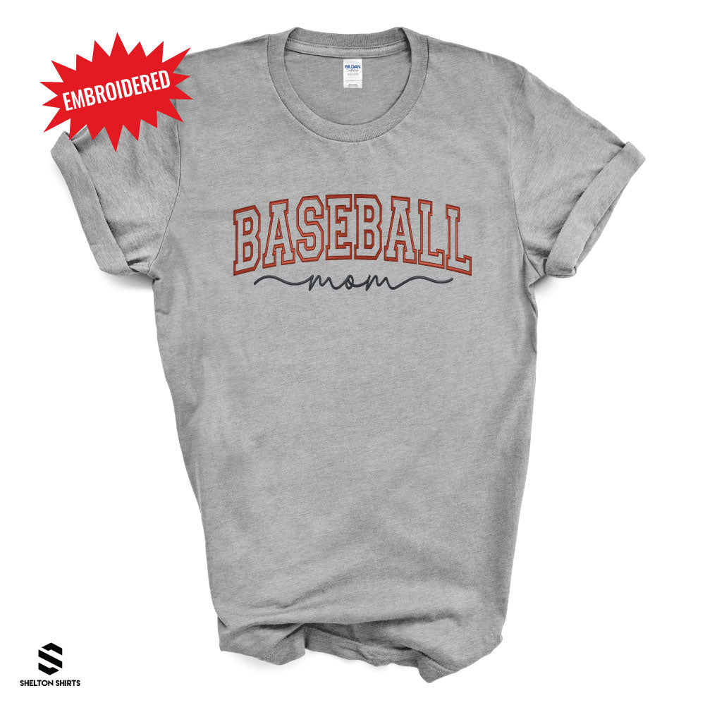 Baseball Mom Embroidered Shirt