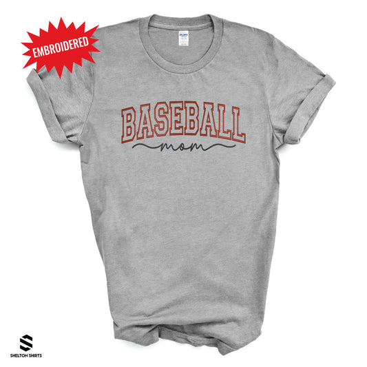 Baseball Mom Embroidered Shirt