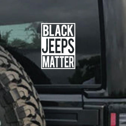 Black Jeeps Matter Decal