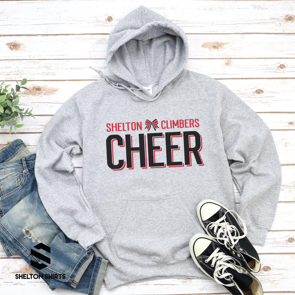 Shelton Climbers Cheer with Bow Sweatshirt, Hoodie or T-shirt