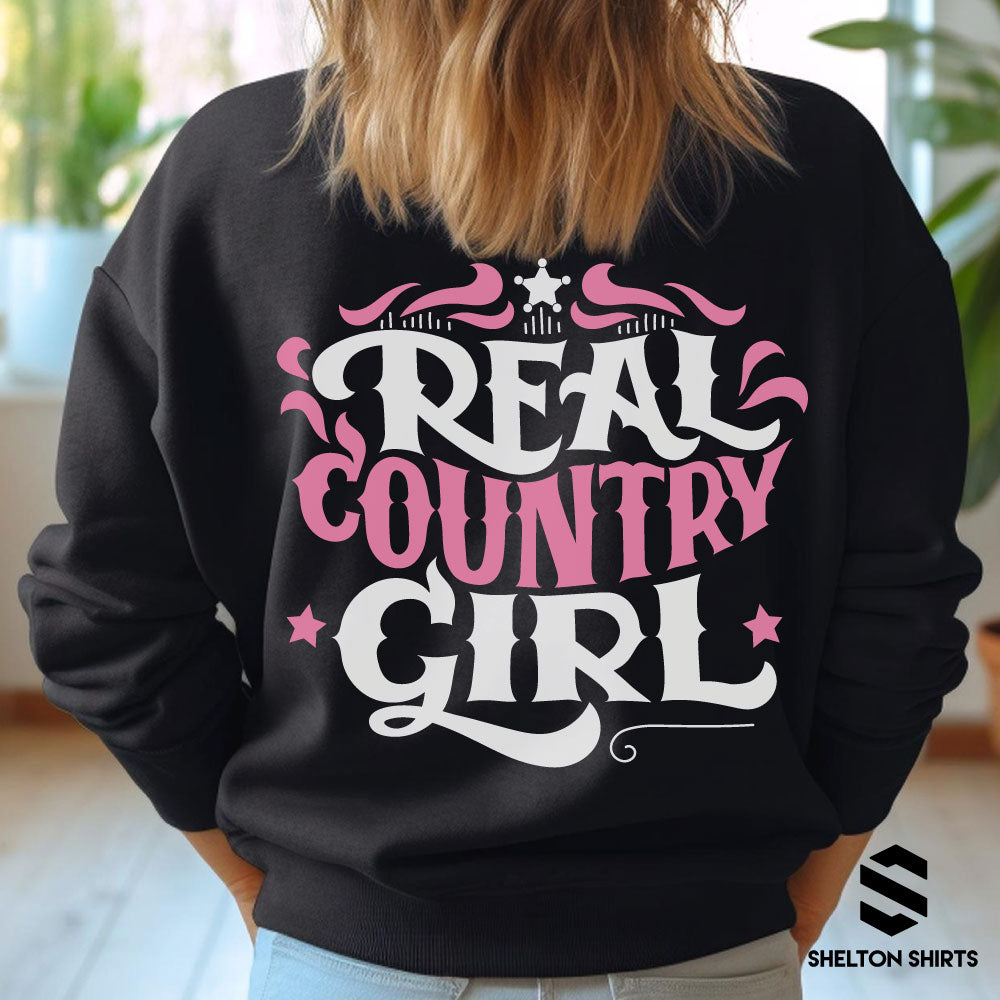 Real Country Girl Crewneck Sweatshirt