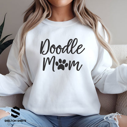 Doodle Mom Super Comfy Crew Neck Heather Grey Unisex Sweatshirt