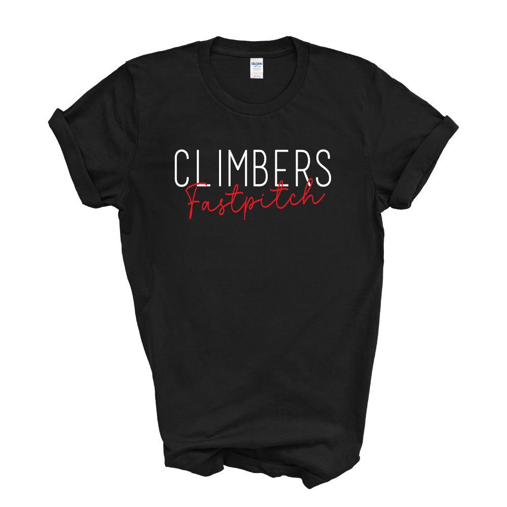 Simple Script Climbers Fastpitch Hoodie, Crewneck or T-shirt