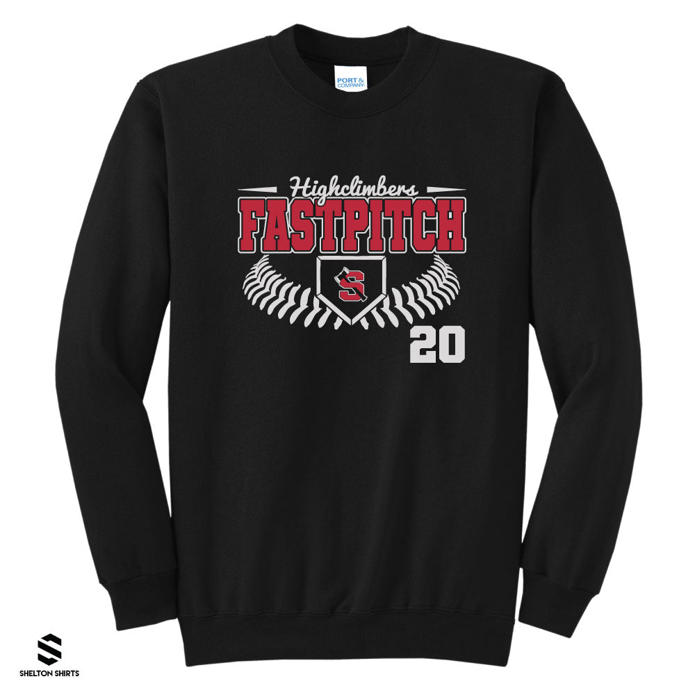 2026 Player SHS Fastpitch Black Crewneck
