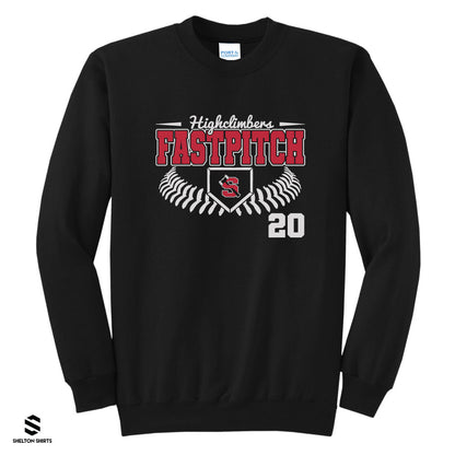 2026 Player SHS Fastpitch Black Crewneck