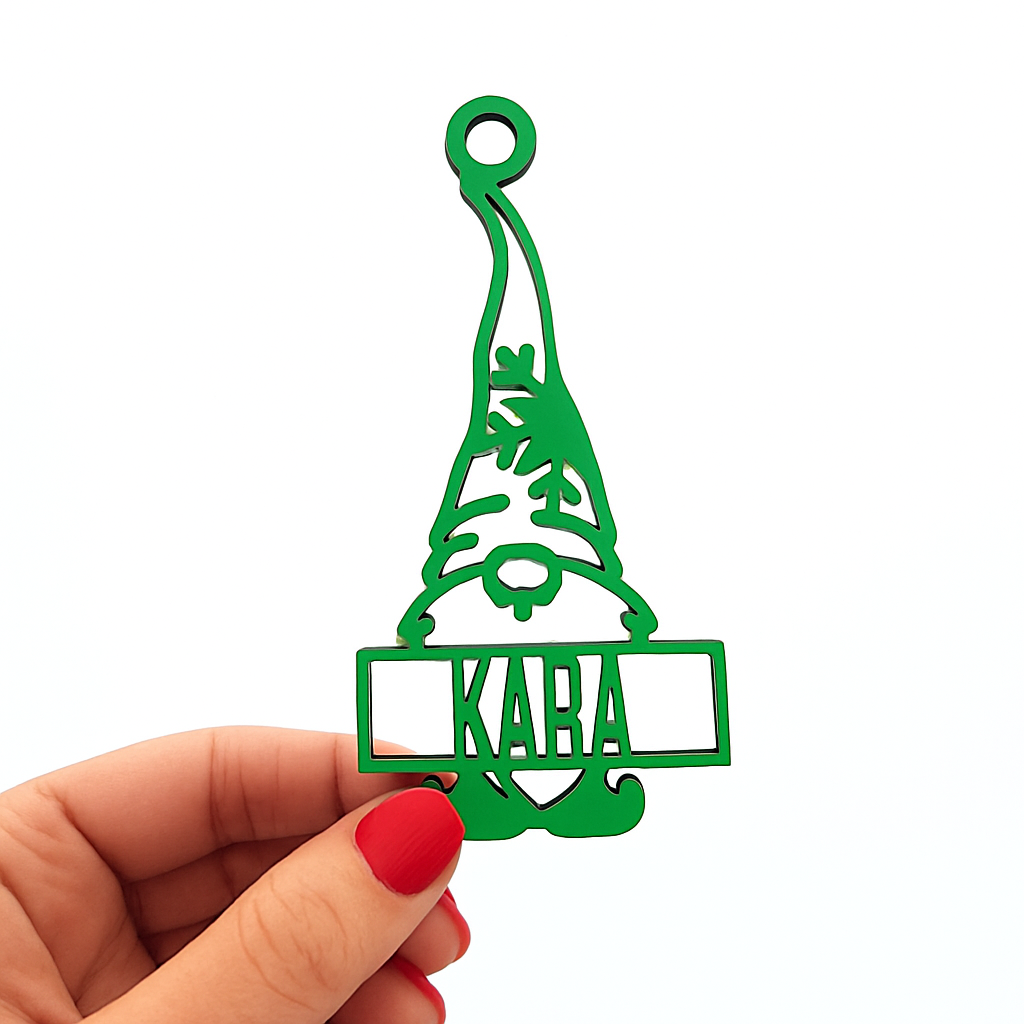Personalized Gnome Christmas Ornaments