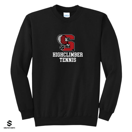 Highclimber Tennis Black Crewneck Sweatshirt