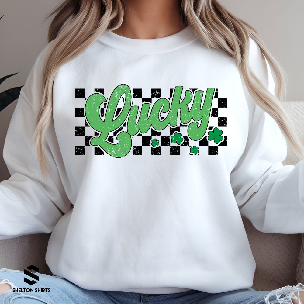 Lucky Checkered St Patrick's Day Shirt