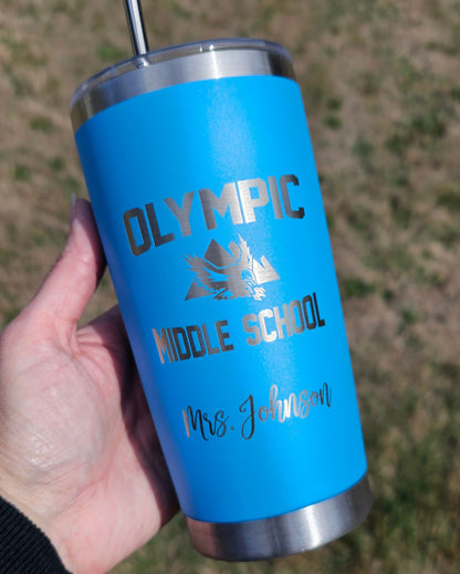 Olympic Middle School Engraved Tumbler