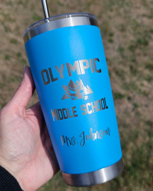 Olympic Middle School Engraved Tumbler