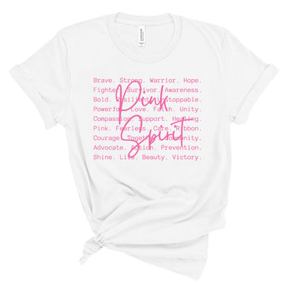 Pink Spirit Breast Cancer Awareness Bella T-shirt