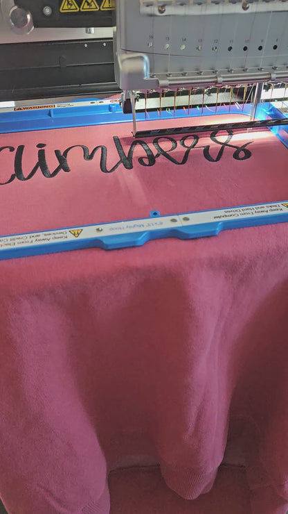 Climbers Script Embroidered Sweatshirt