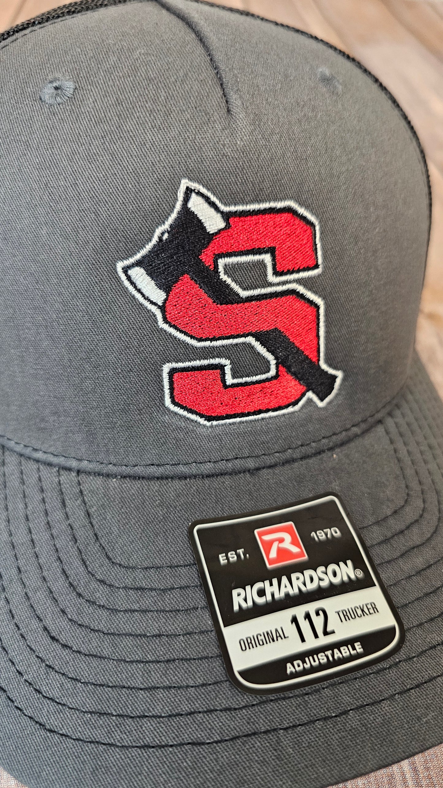 Shelton High School Charcoal and Black Embroidered Hat