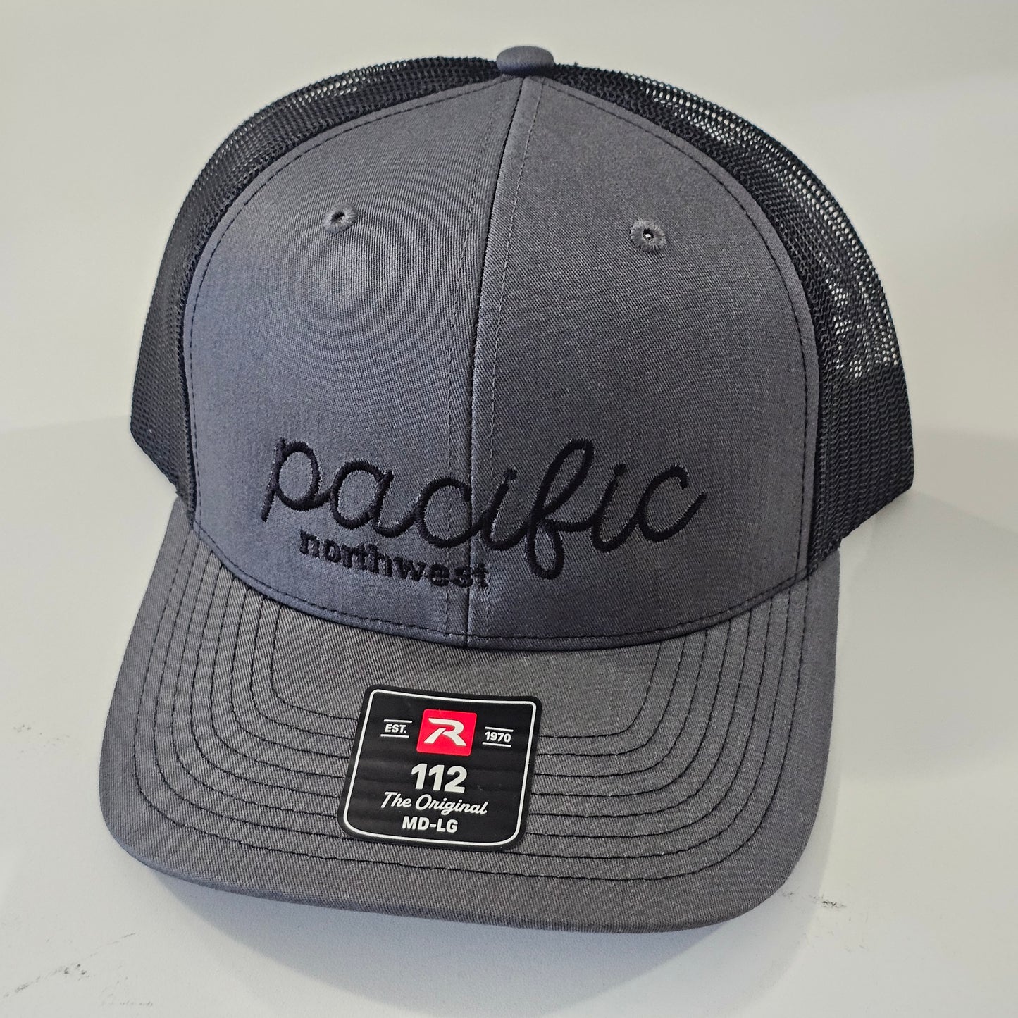 Pacific Northwest Charcoal and Black Embroidered Hat