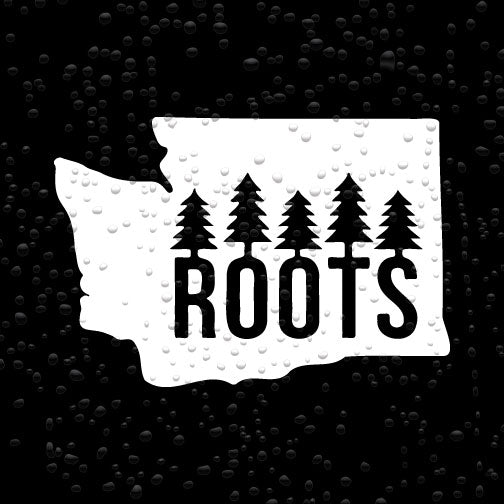 Washington Roots Vinyl Car Decal Sticker โ SheltonShirts
