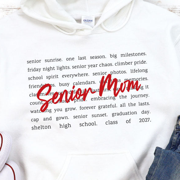 Senior Mom Memories Shirt with School Name