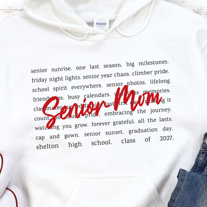 Senior Mom Memories Shirt with School Name
