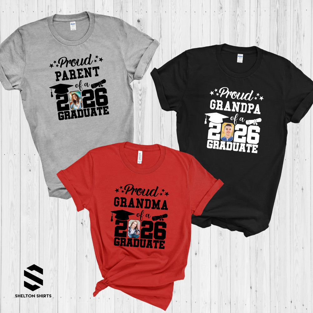 Proud Senior Parent with Photo 2026 Shirt