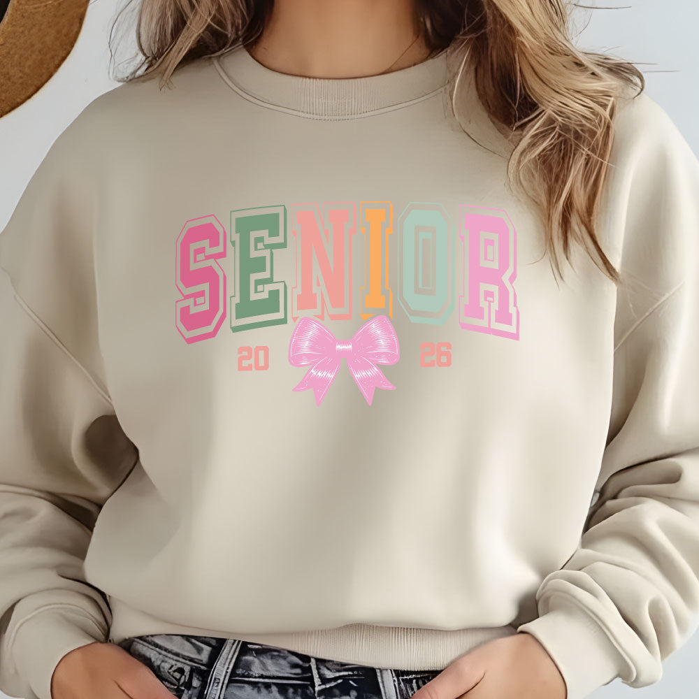 Senior Coquette Bow Class of 2026 Graduation Shirt