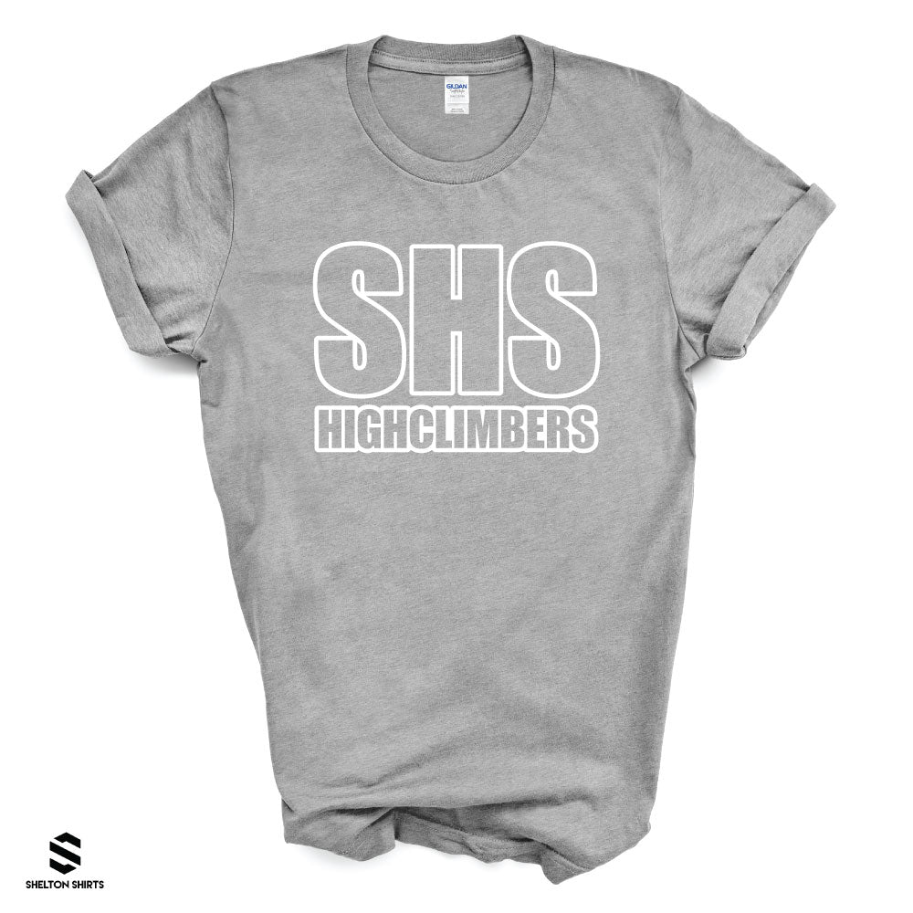 SHS Highclimbers Full Outline T-Shirt - Dance Team Fundraising Shirt