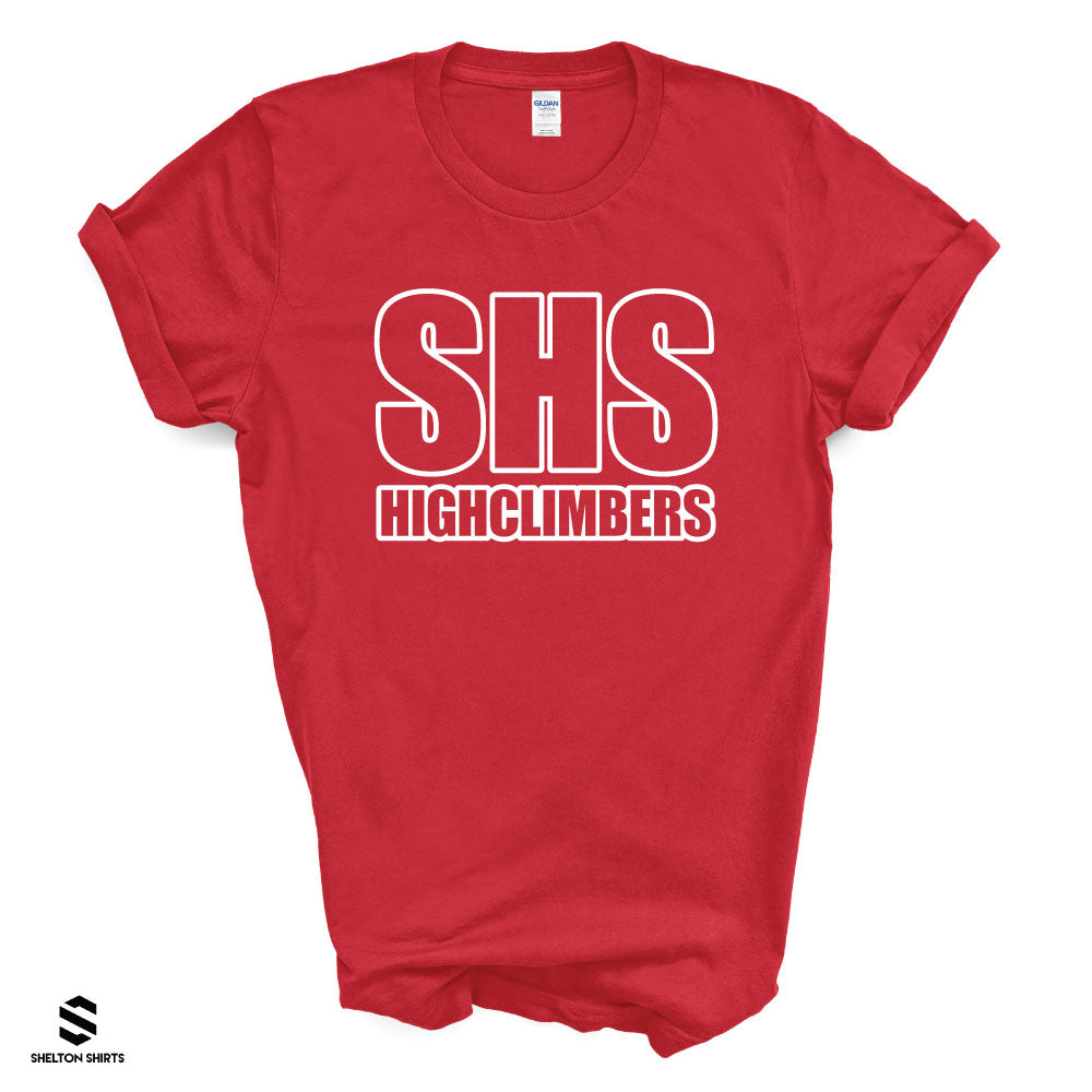 SHS Highclimbers Full Outline T-Shirt - Dance Team Fundraising Shirt
