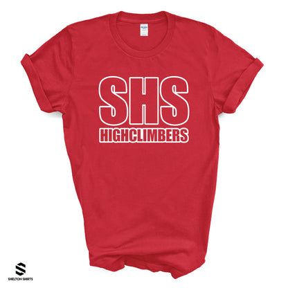 SHS Highclimbers Full Outline T-Shirt - Dance Team Fundraising Shirt