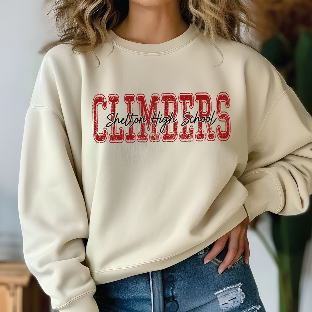 Retro Climbers Shelton High School Shirt