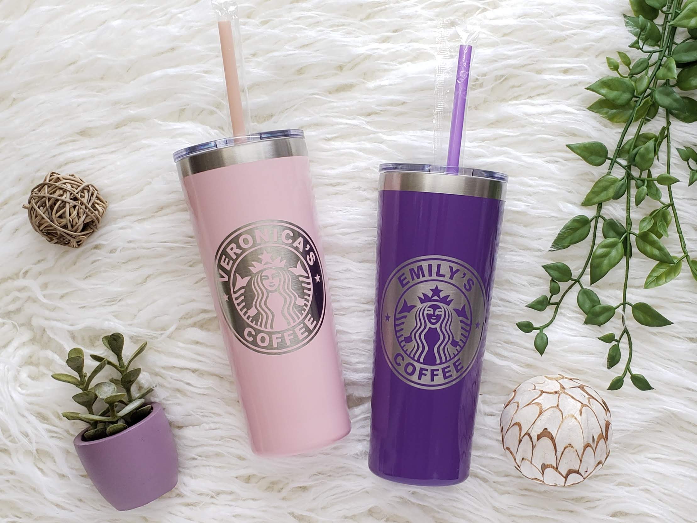 Personalized Engraved Starbucks Tumbler Double Wall Insulated Tumble SheltonShirts