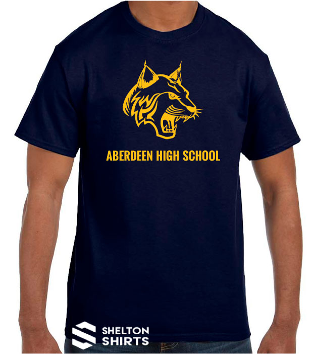 Aberdeen High School Bobcats Head T-Shirt