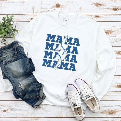 Baseball or Softball Mama Lightning Bolt Sweatshirt