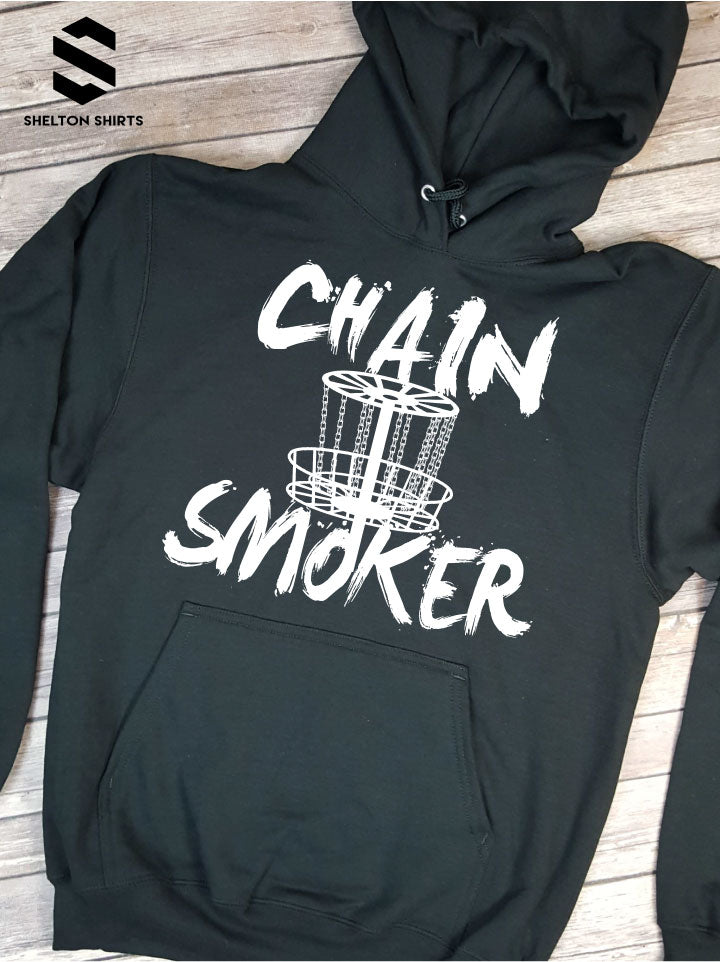 Chain Smoker Disc Golf Black Hoodie Sweatshirt