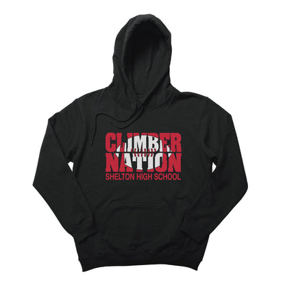 Climber Nation Football Knockout Red Hoodie Sweatshirt