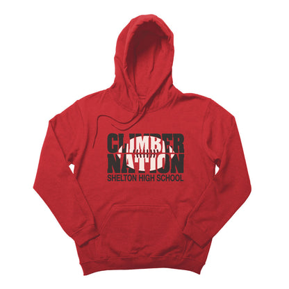 Climber Nation Football Knockout Red Hoodie Sweatshirt