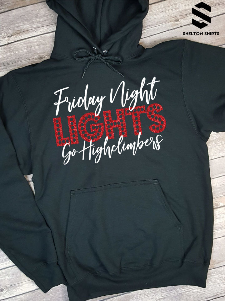 Friday Night Lights in Glitter Marquee Football Hoodie