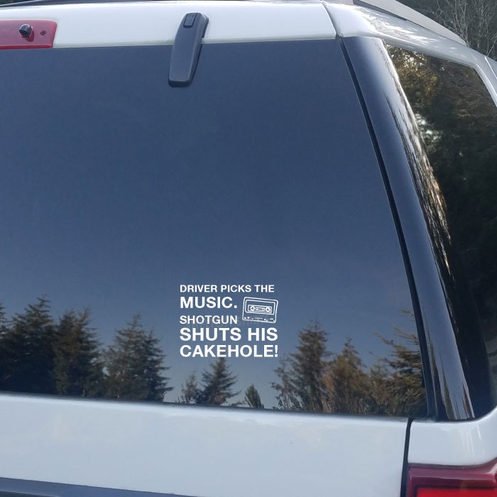 Driver Picks the Music Vinyl Car Sticker