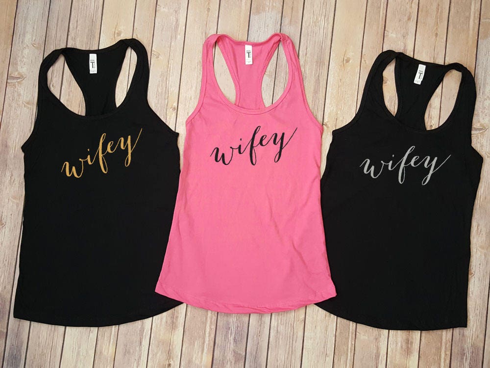Wifey Trendy Script Racerback Tank Top