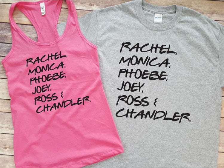 Friends Names in Friends Font Tank Top, Vneck or Tshirt β SheltonShirts