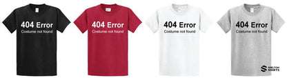 404 Error Costume Not Found Funny Office Humor Halloween Shirt