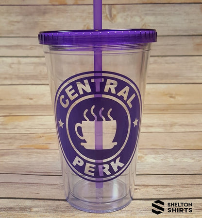 Personalized Central Perk Coffee Shop Friends Colored Acrylic Tumbler Coffee Decal Sticker