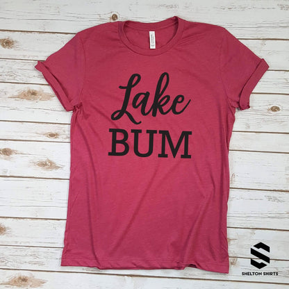 Lake Bum Script Word Font T-Shirt