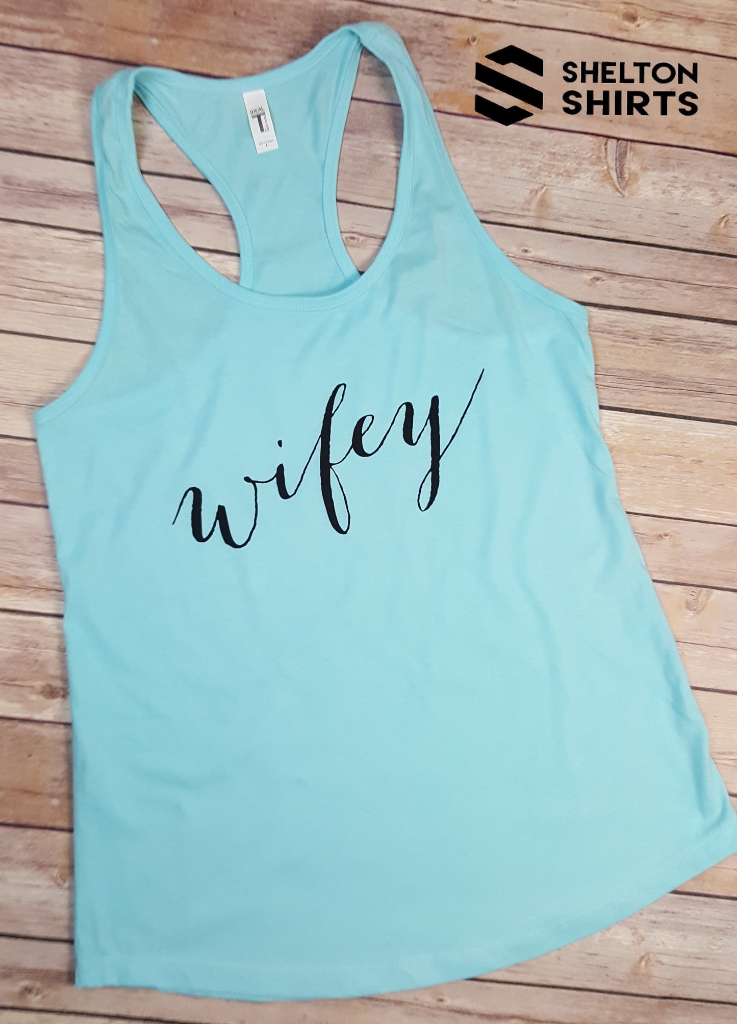 Wifey Trendy Script Racerback Tank Top