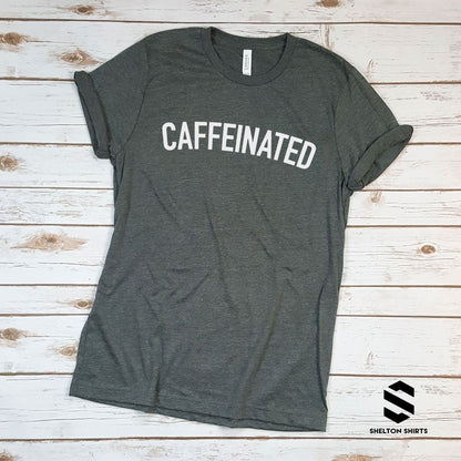Caffeinated Super Soft Heather Grey Cotton Comfy T-Shirt