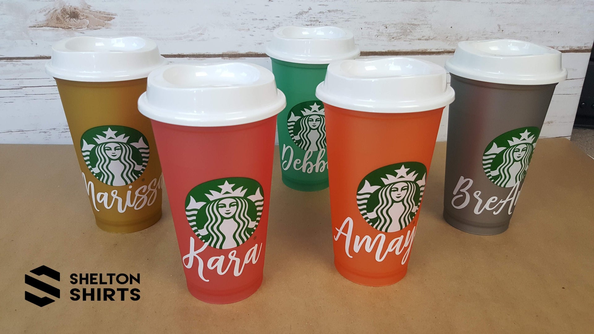 5 pack starbucks cups Personalized Shimmery Starbucks Reusable Cups
