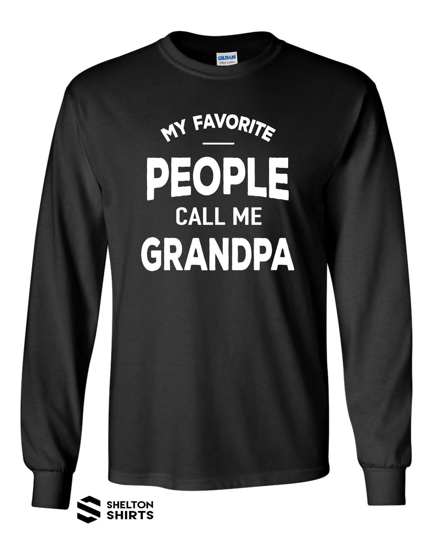 My Favorite People Call Me Grandpa - Mens Long Sleeve Black Shirt
