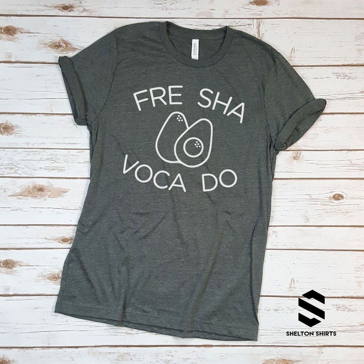 Fre Sha Voca Do on Super Soft Heather Grey Cotton Comfy T-Shirt