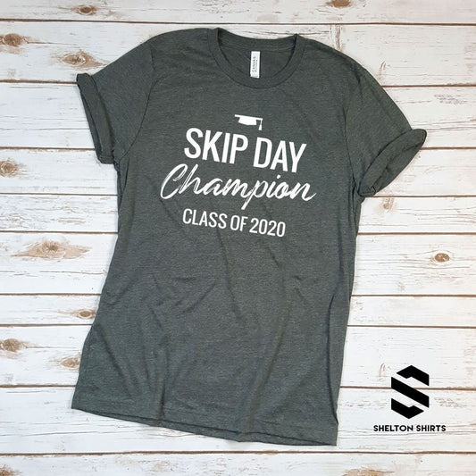 Skip Day Champion Class of 2022 Graduation Super Soft Comfy Cotton T-Shirt