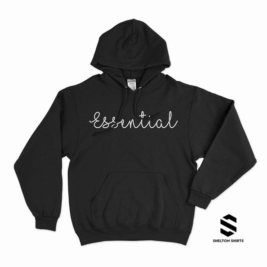 Essential Black Unisex Super Comfy Hooded Sweatshirt