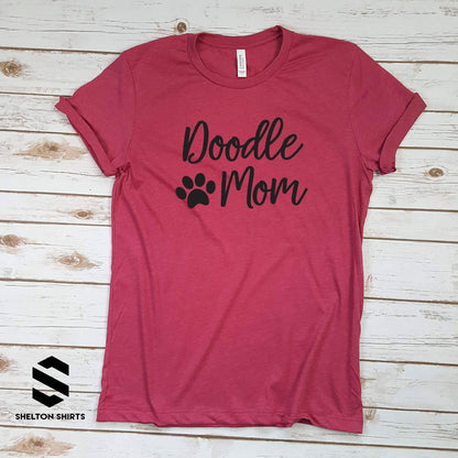 Doodle Mom with Paw Print Super T-Shirt