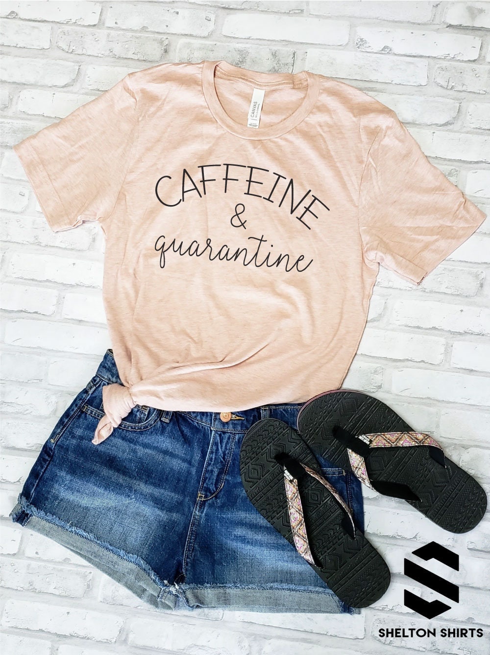 Caffeine and Quarantine Super Soft Cotton Comfy T-Shirt